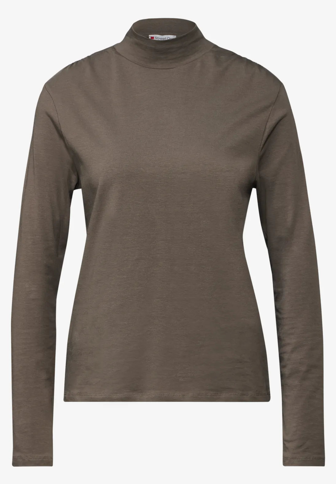 CAMISETA CON VOLANTES CUELLO ALTO