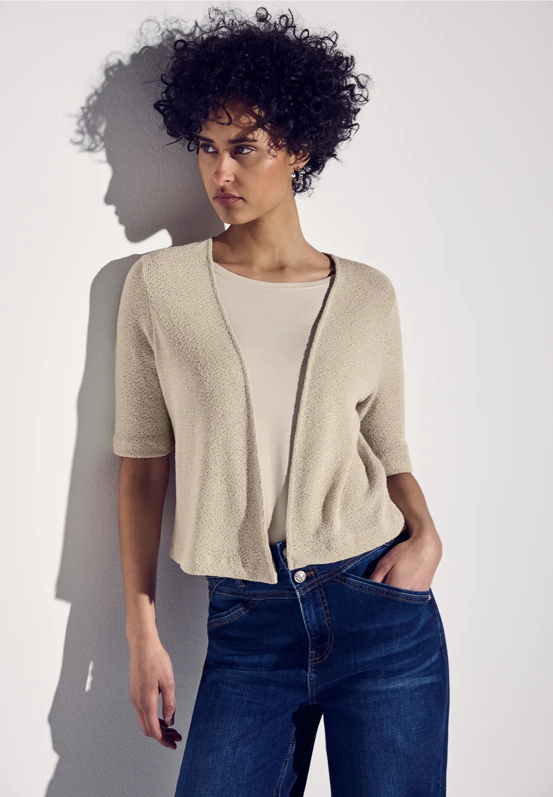 STREET ONE CARDIGAN FINO MANGA CORTA BEIGE (Copia)