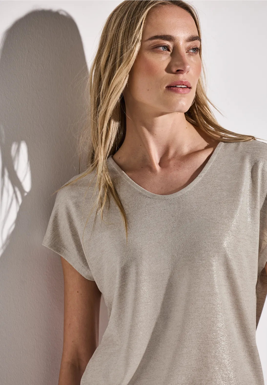 STREET ONE CAMISETA HOMBROS CAIDOS TOQUE BRILLANTE