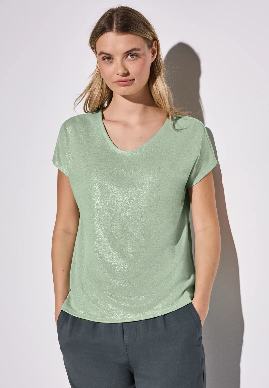 STREET ONE CAMISETA HOMBROS CAIDOS TOQUE BRILLANTE
