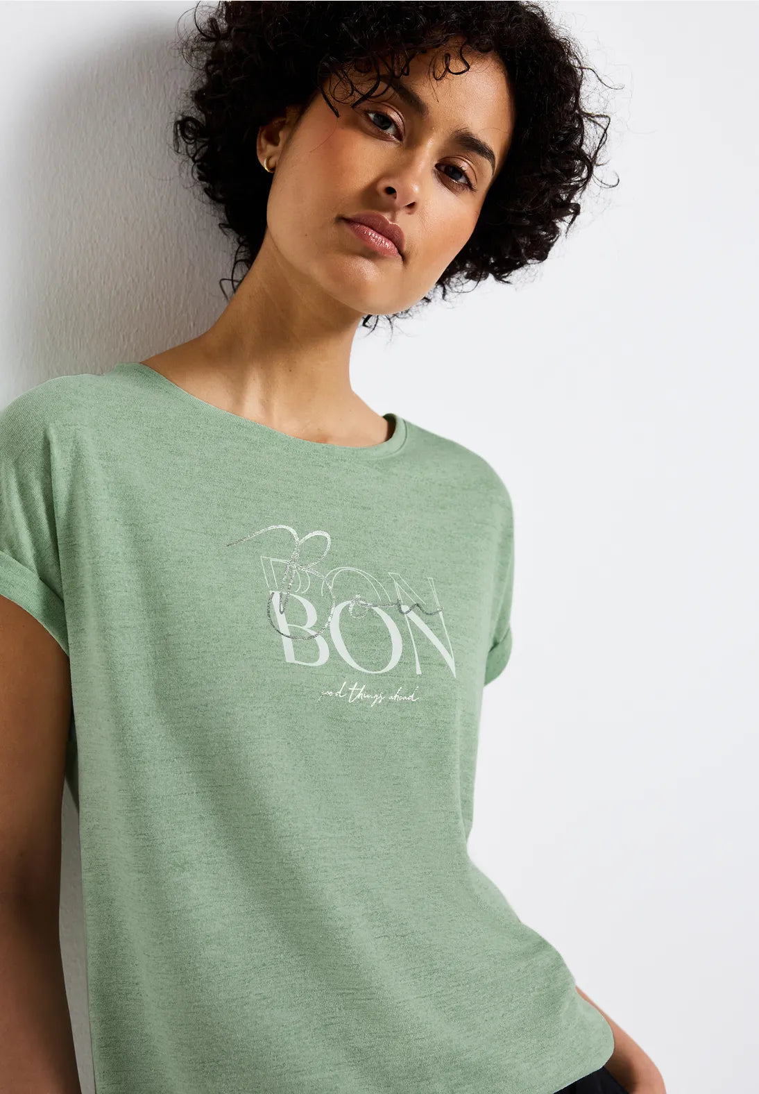 STREET ONE CAMISETA CUELLO REDONDO HOMBROS CAIDOS