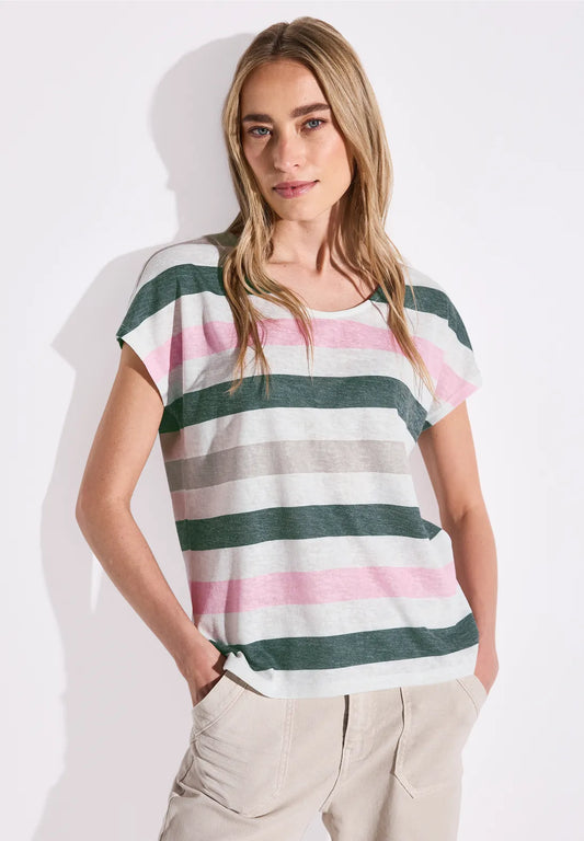 STREET ONE CAMISETA RAYAS DEPORTIVAS CUELLO EN V