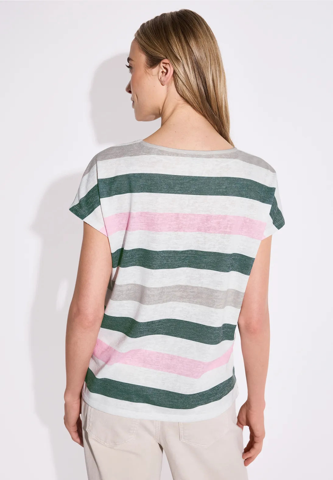 STREET ONE CAMISETA RAYAS DEPORTIVAS CUELLO EN V