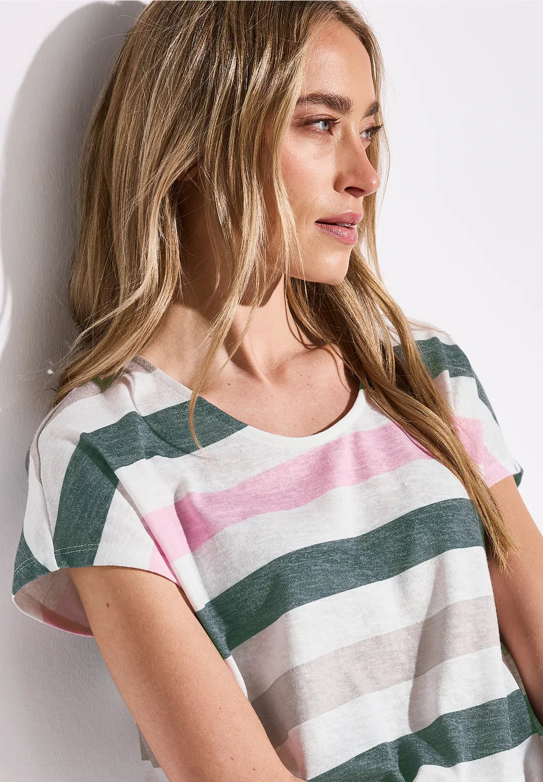 STREET ONE CAMISETA RAYAS DEPORTIVAS CUELLO EN V