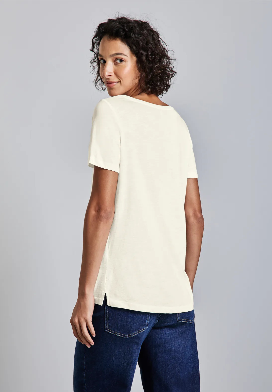 STREET ONE CAMISETA BASICA BLANCO ROTO
