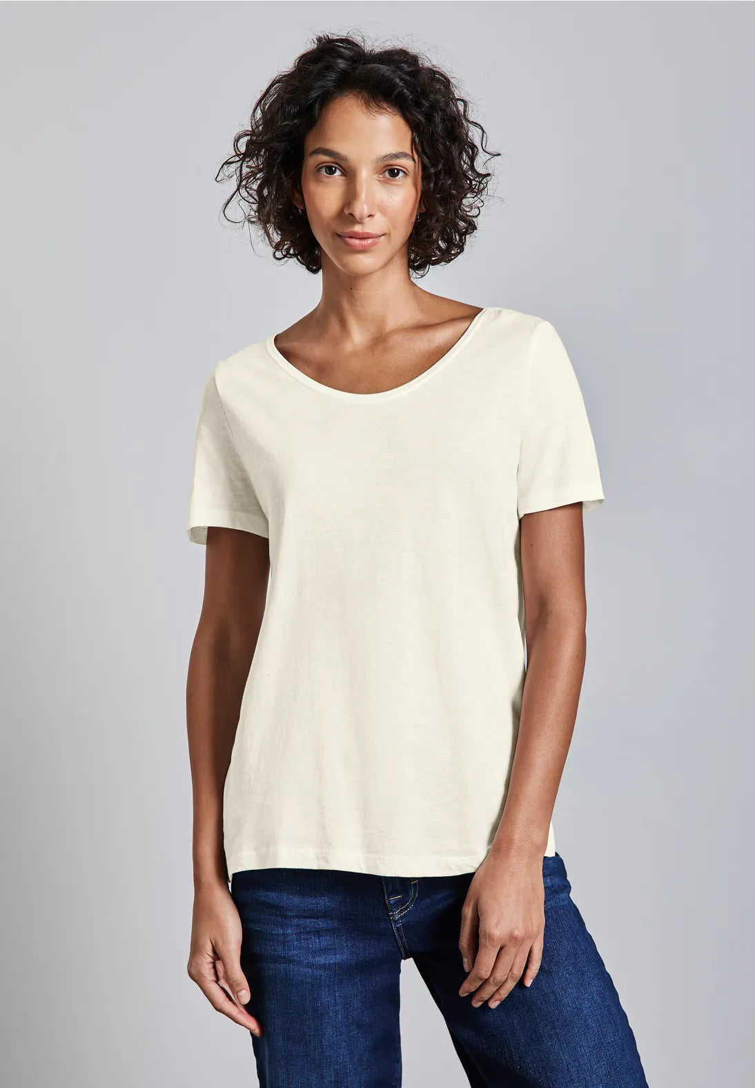 STREET ONE CAMISETA BASICA BLANCO ROTO