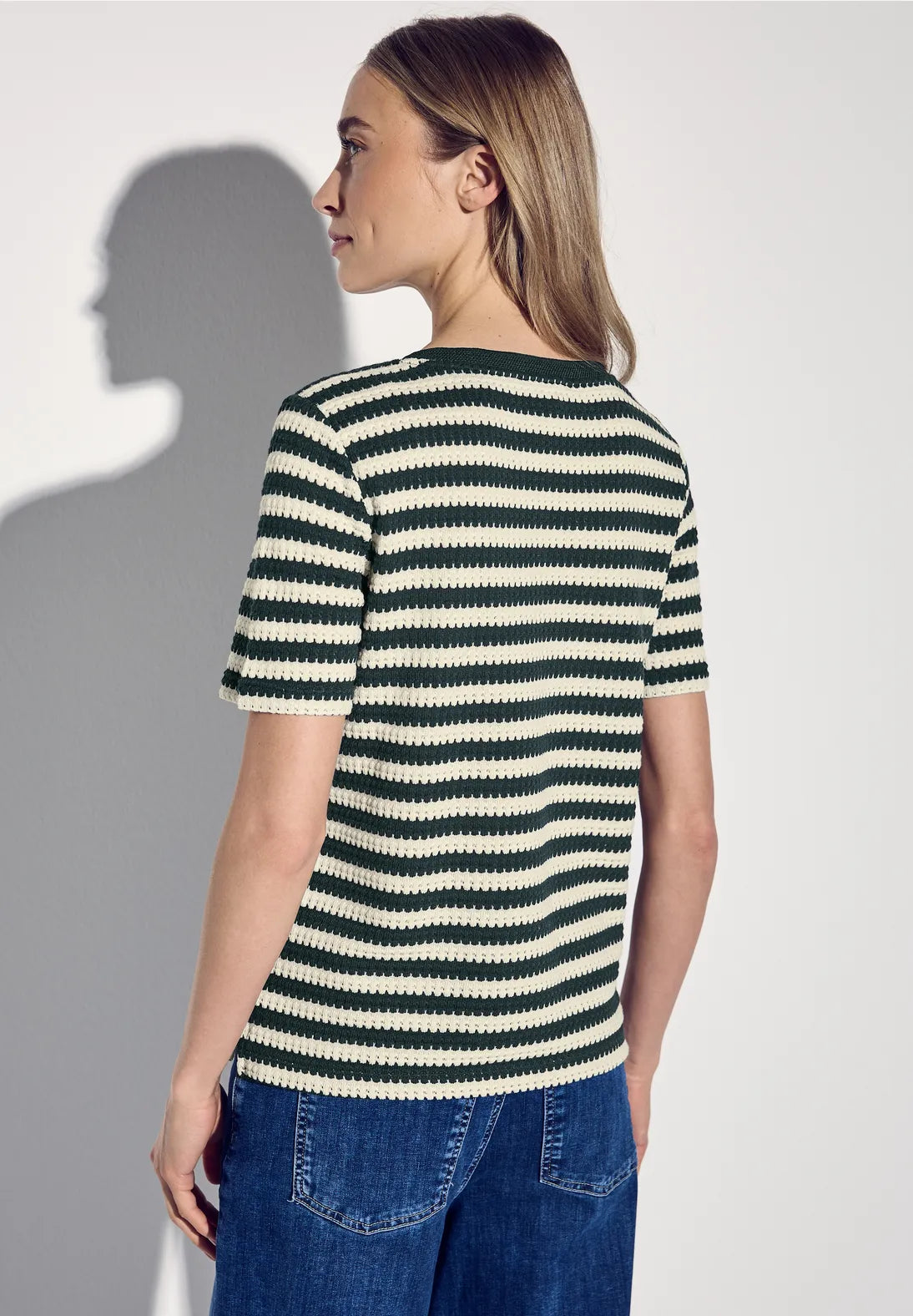 STREEO ONE CAMISETA PUNTO CALADA A RAYAS
