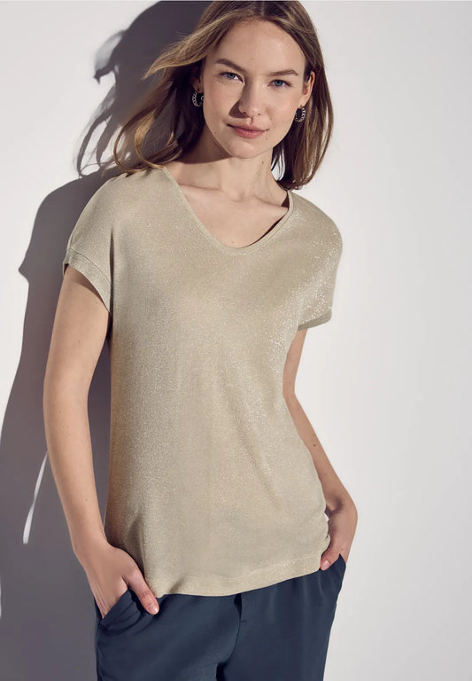 STREET ONE CAMISETA TOQUE BRILLANTE CUELLO V