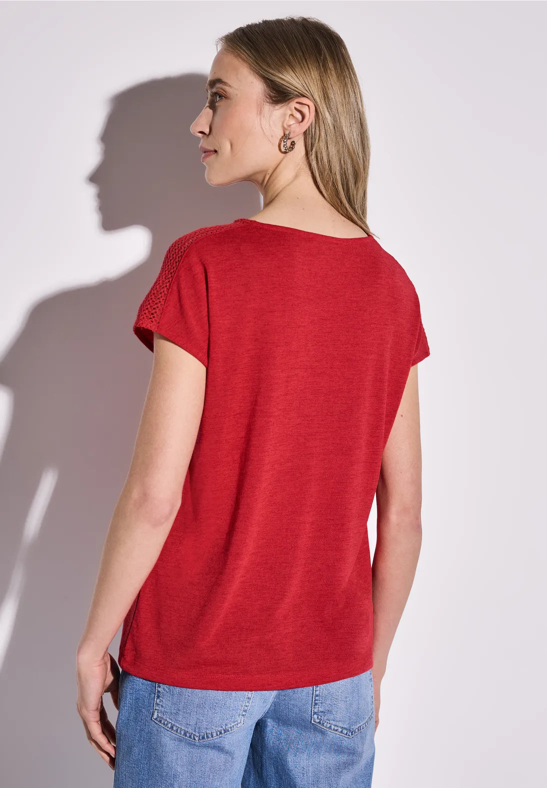 STREET ONE CAMISETA CON ENCAJE EN HOMBROS