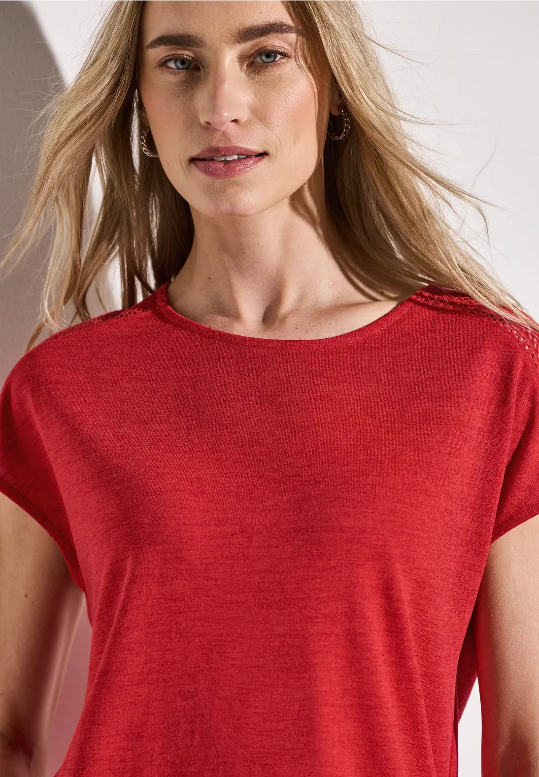 STREET ONE CAMISETA CON ENCAJE EN HOMBROS
