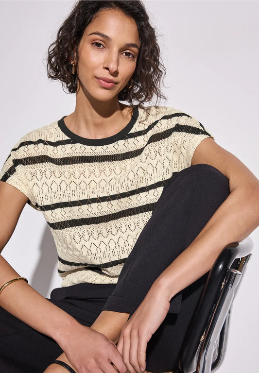 STREET ONE  CAMISETA CALADA A RAYAS