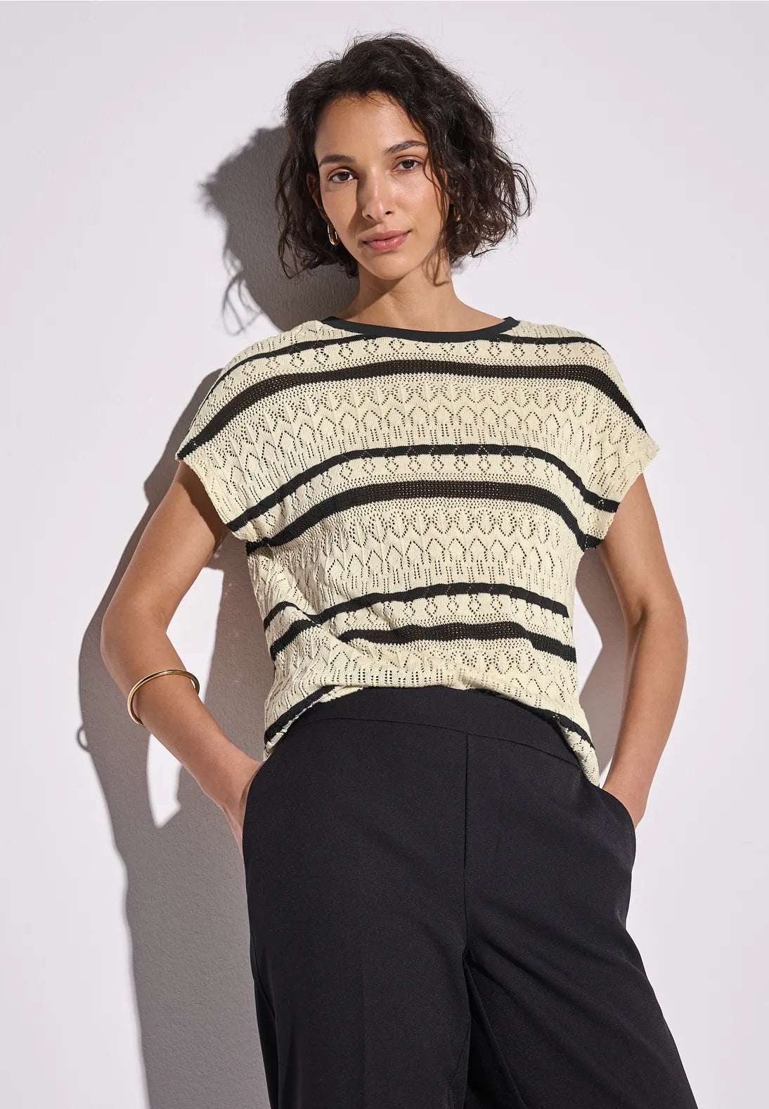 STREET ONE  CAMISETA CALADA A RAYAS