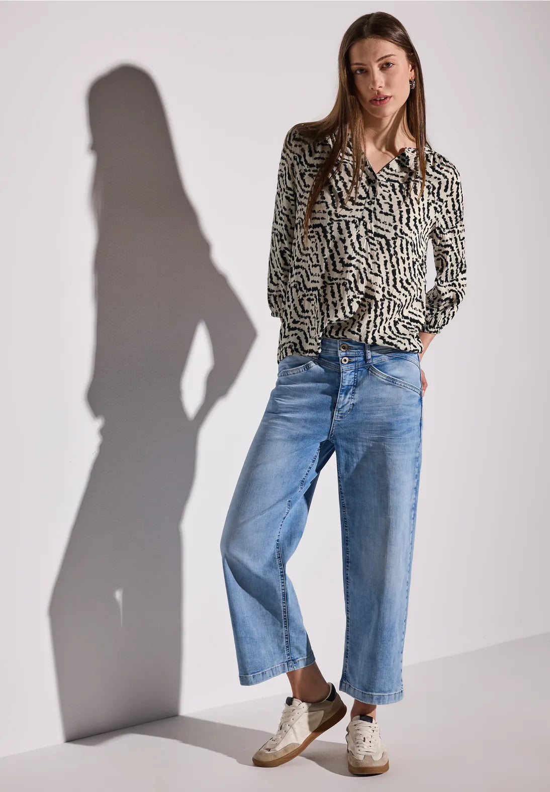 STREET ONE  BLUSA ESTAMPADA CUELLO BARCO