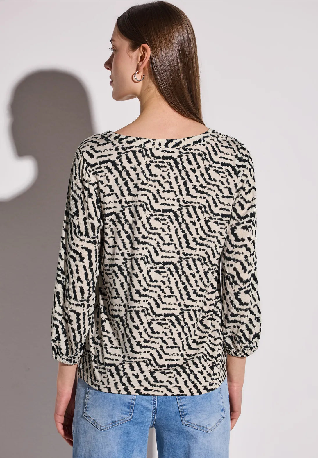 STREET ONE  BLUSA ESTAMPADA CUELLO BARCO