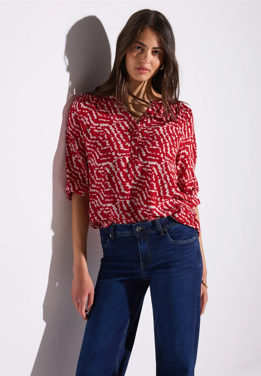 STREET ONE  BLUSA ESTAMPADA CUELLO BARCO