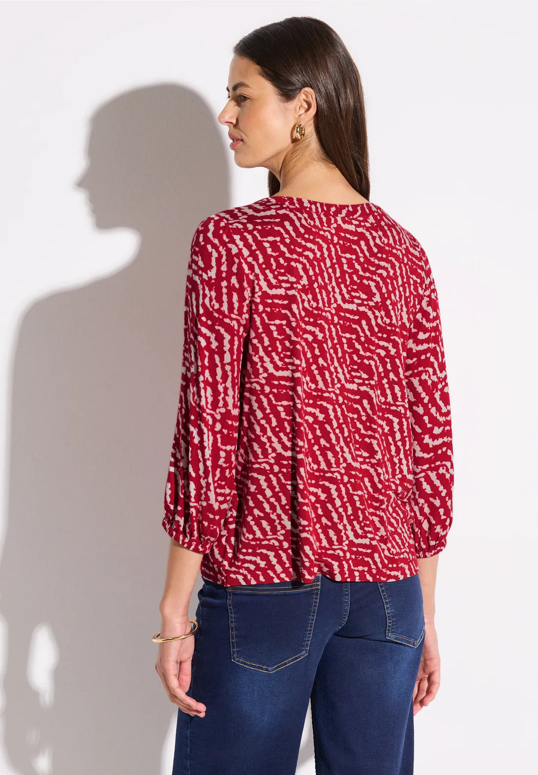 STREET ONE  BLUSA ESTAMPADA CUELLO BARCO