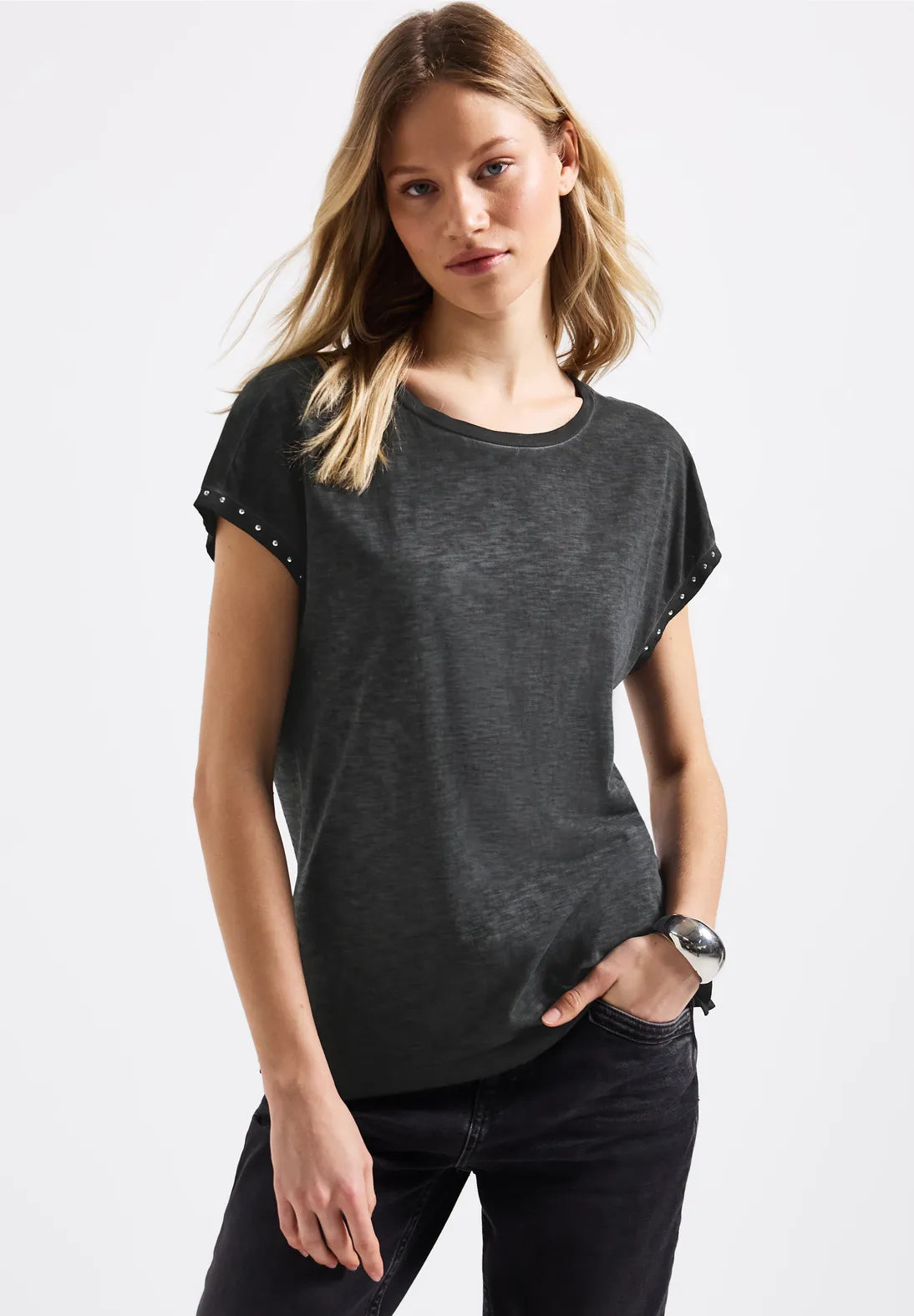 STREET ONE CAMISETA MANGA CORTA CON TACHUELAS