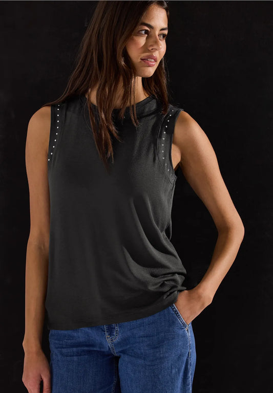 STREET ONE CAMISETA TMANGA CORTA CON REMACHES DECORATIVOS
