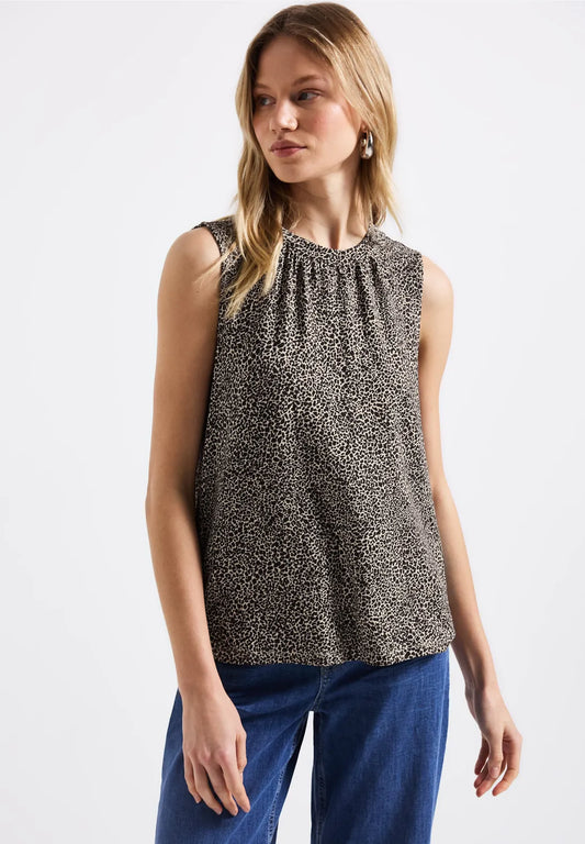 STREET ONE TOP ELASTICO ESTAMPADO ANIMAL PRINT