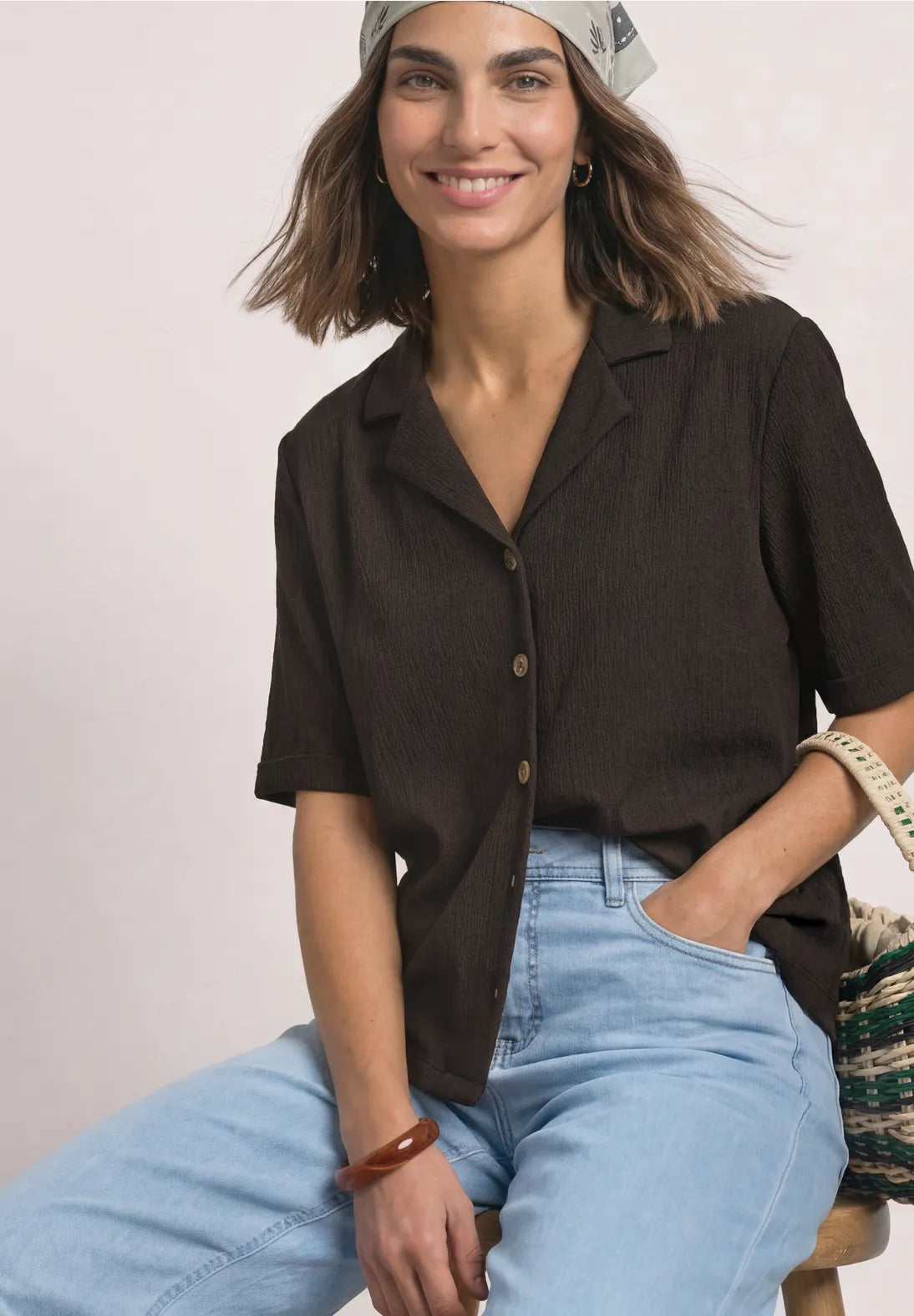 BLUSA CUELLO BOLERA MANGA CORTA STREET ONE