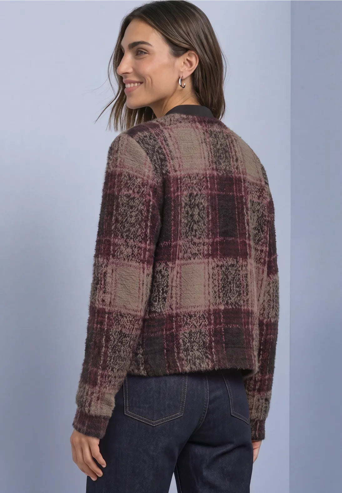CHAQUETA LIGERA ESTAMPADA A CUADROS STREET ONE