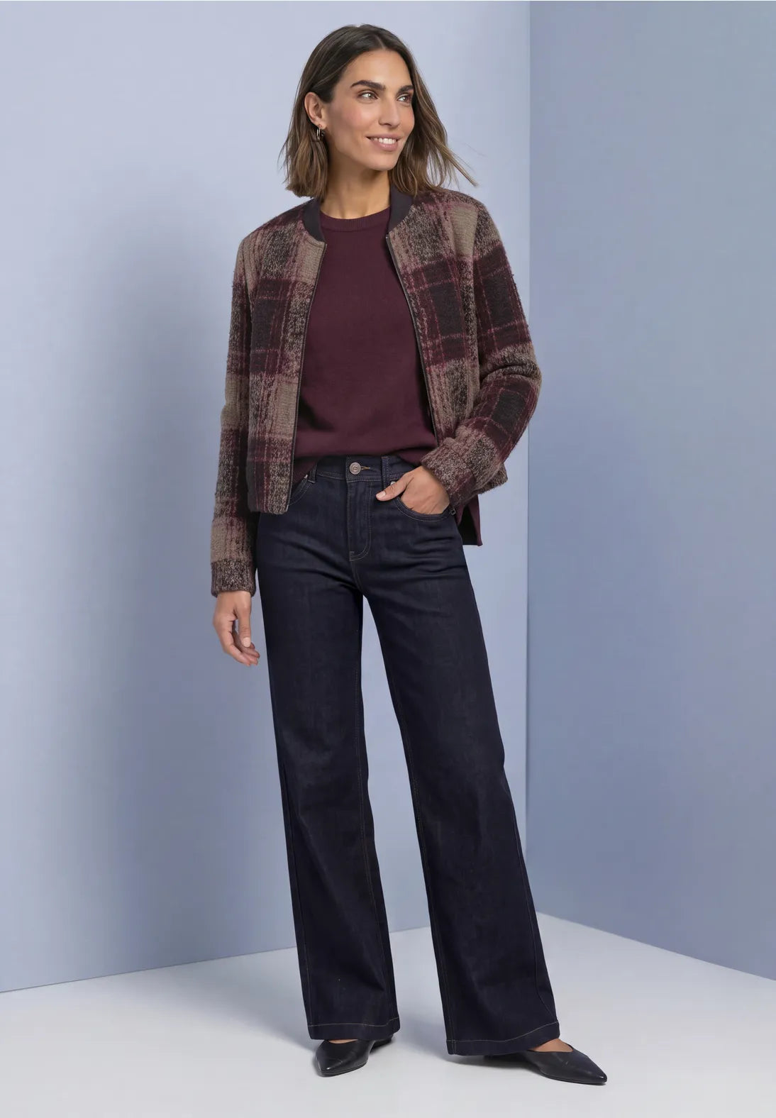 CHAQUETA LIGERA ESTAMPADA A CUADROS STREET ONE