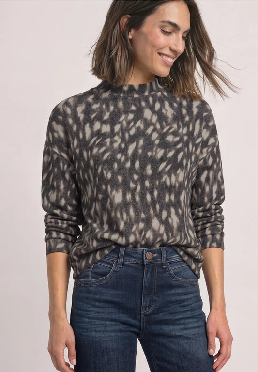 Jersey cuello alto estampado Street One. EspritCalafell