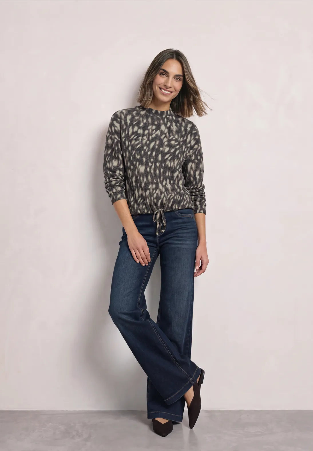 Jersey cuello alto estampado Street One. EspritCalafell
