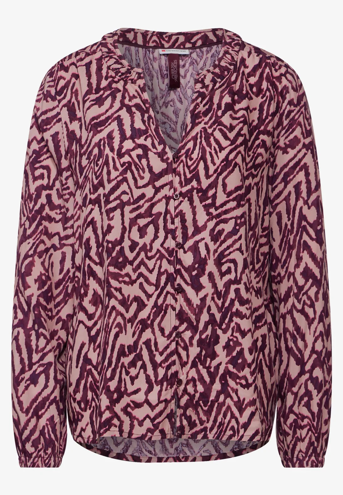 BLUSA ESTAMPADA PUÑOS ELASTICOS