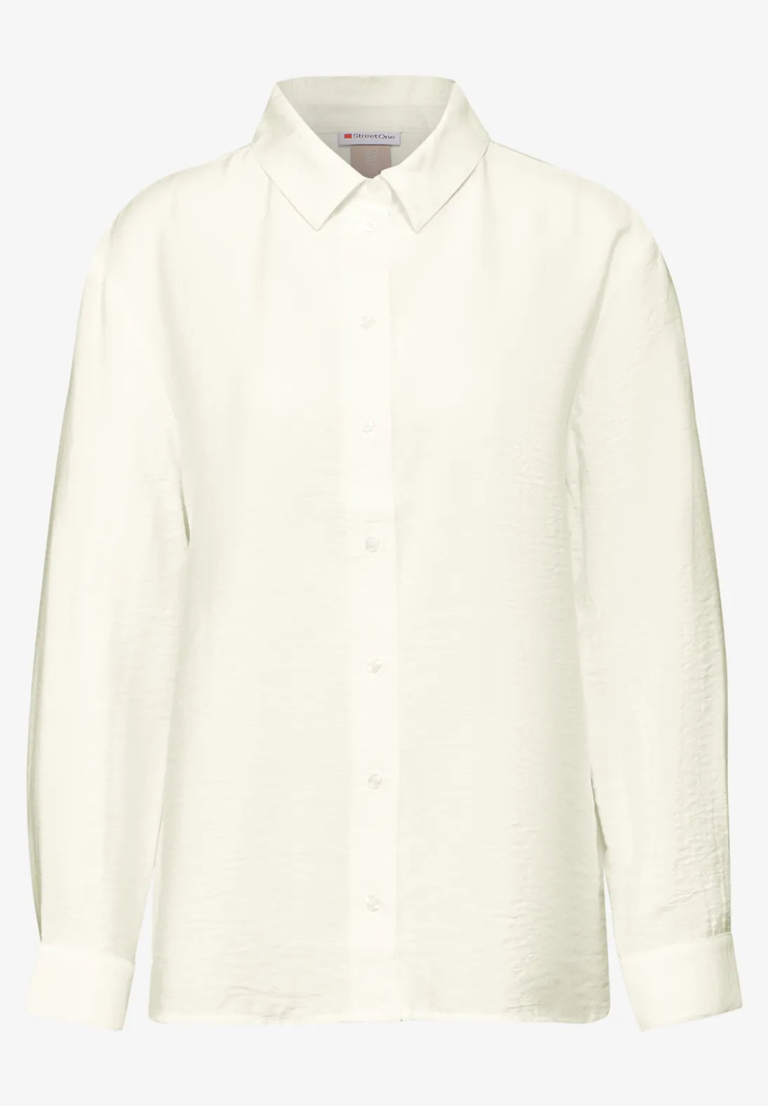 BLUSA BLANCA DE VISCOSA CON ABERTURAS LATERALES