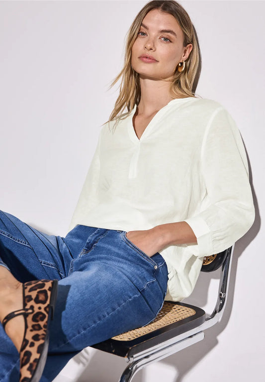 STREET ONE  BLUSA ESCOTE ABIERTO MANGA 3/4