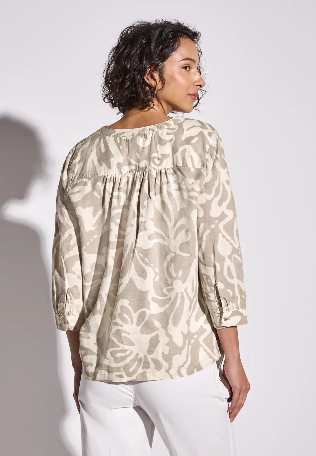 STREET ONE  BLUSA LINO ESTAMPADA