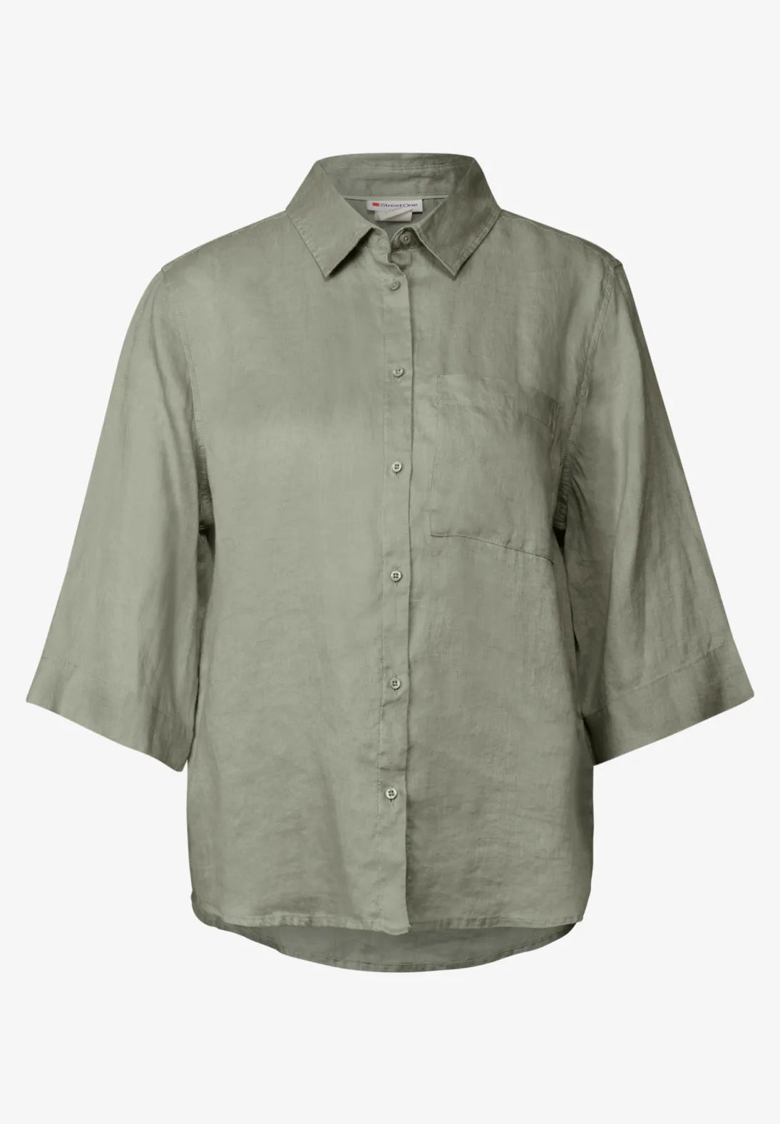 STREET ONE  BLUSA LINO VERDE