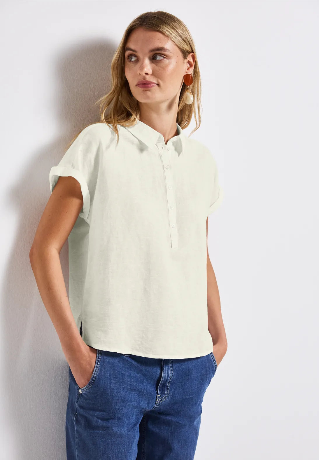 STREET ONE BLUSA LINO SIN MANGAS