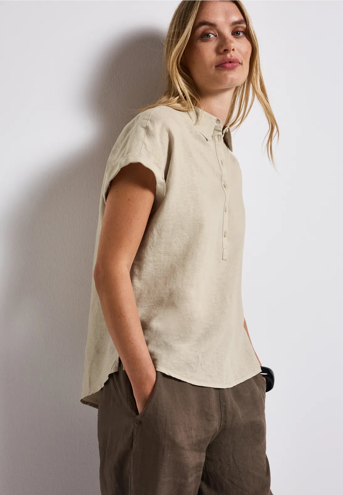 STREET ONE BLUSA LINO SIN MANGAS