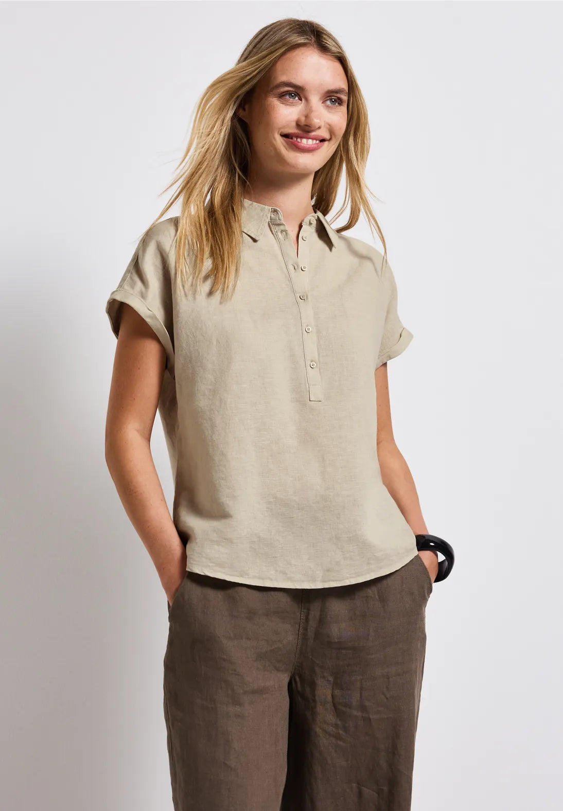 STREET ONE BLUSA LINO SIN MANGAS