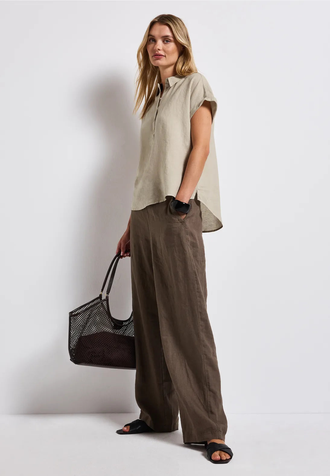 STREET ONE BLUSA LINO SIN MANGAS