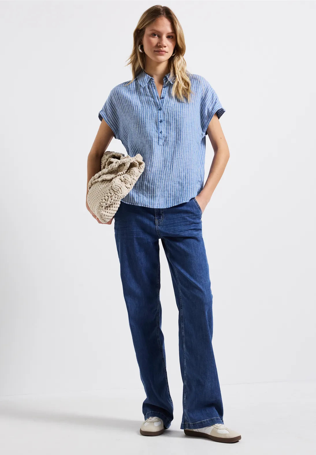 STREET ONE BLUSA LINO RAYAS