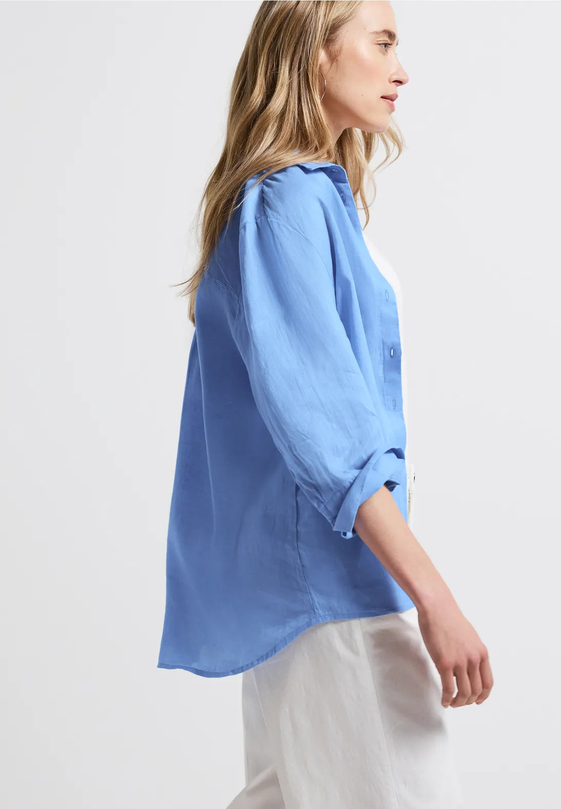 STREET ONE BLUSA LINO AZUL