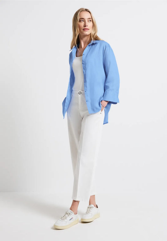 STREET ONE BLUSA LINO AZUL