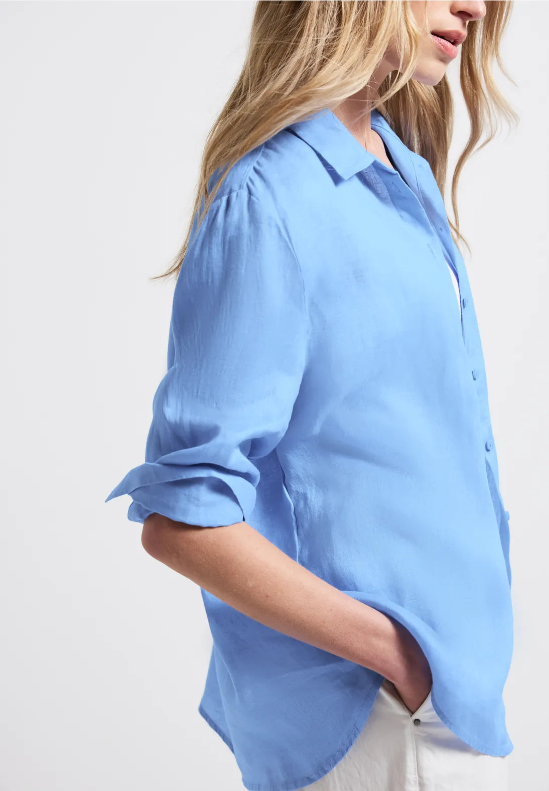 STREET ONE BLUSA LINO AZUL