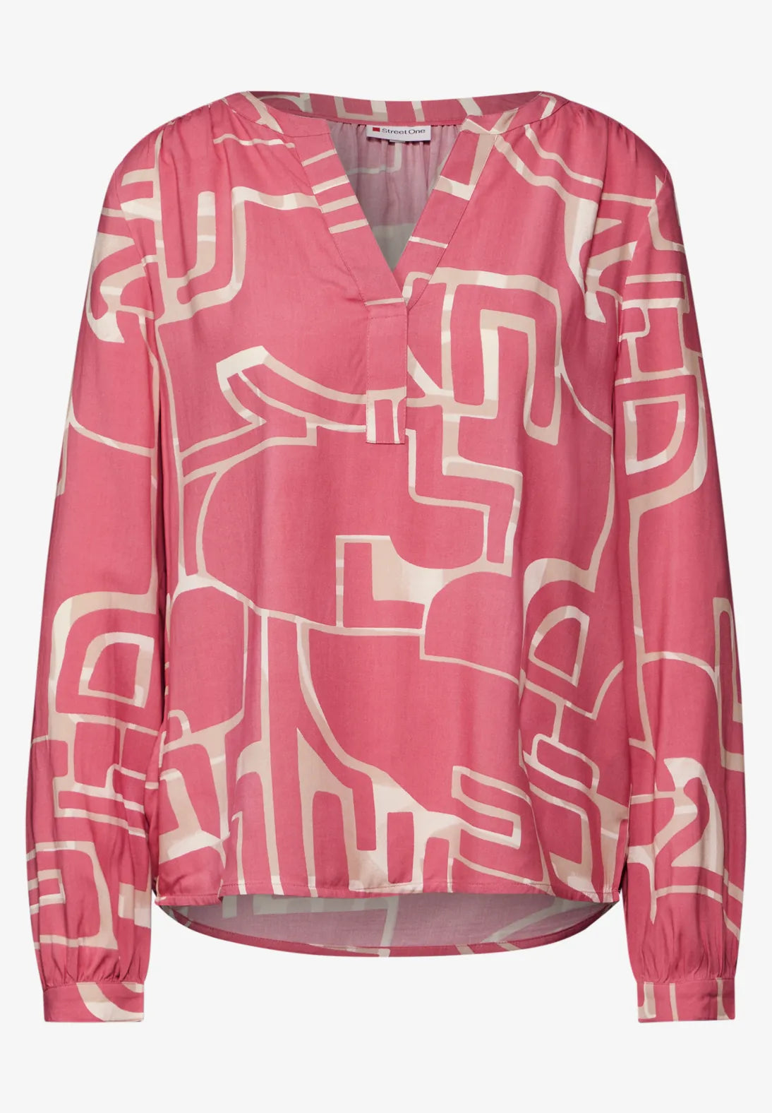 BLUSA ESTAMPADA CUELLO EN V