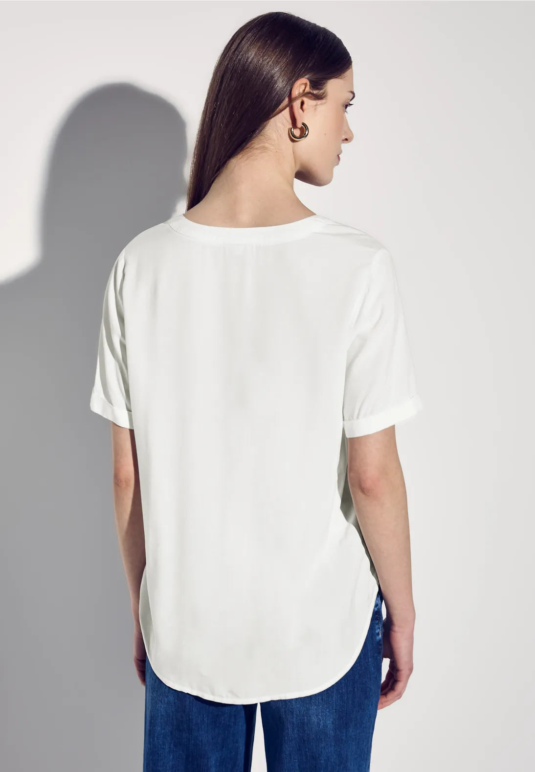 STREET ONE BLUSA BASICA CUELLO PICO