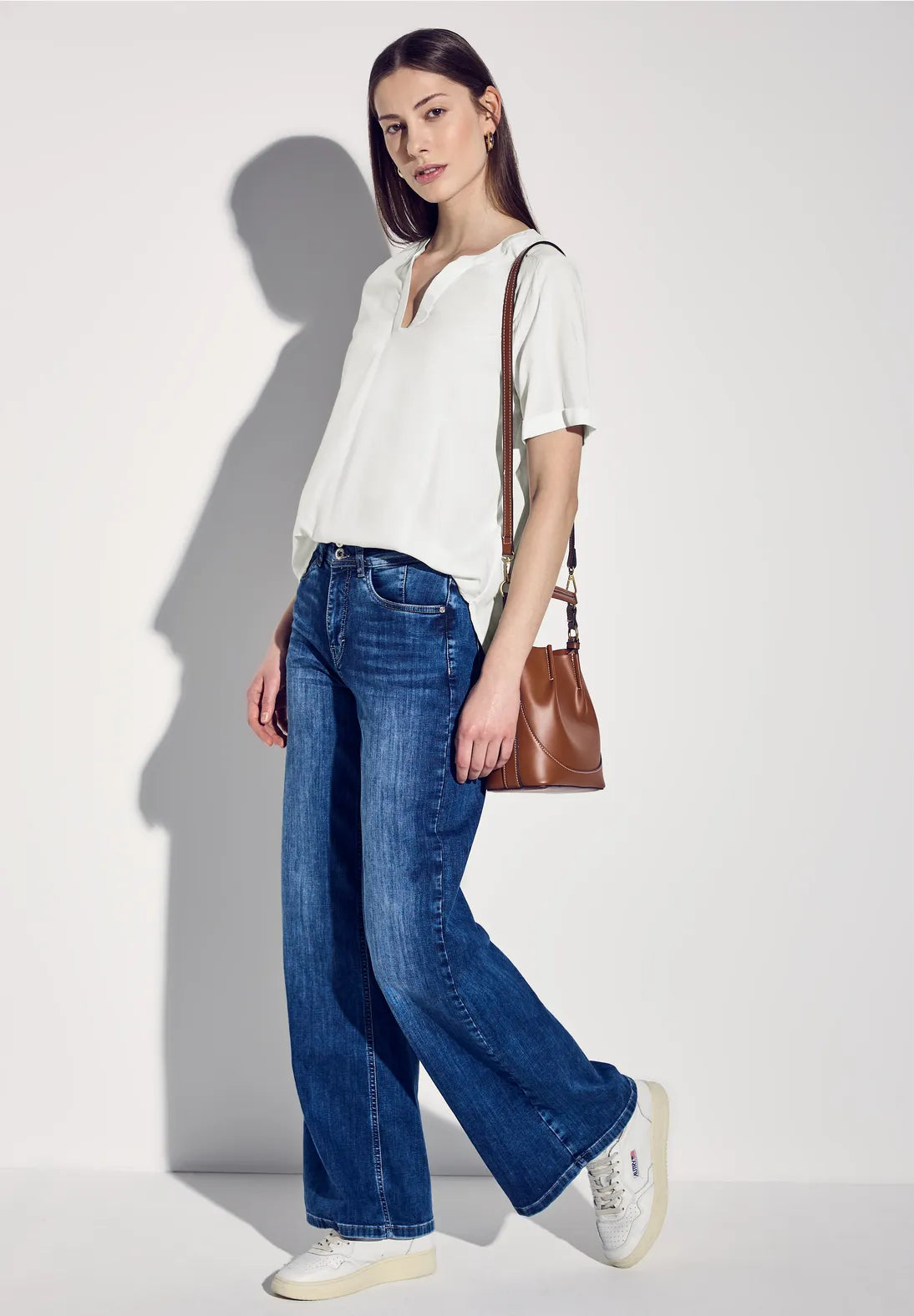 STREET ONE BLUSA BASICA CUELLO PICO