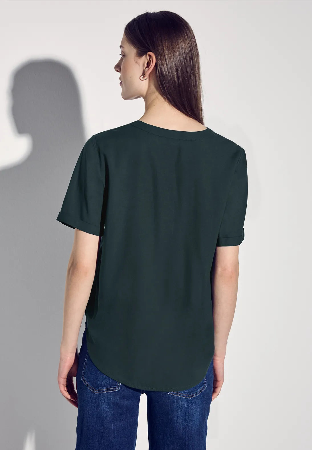 STREET ONE BLUSA BASICA CUELLO PICO
