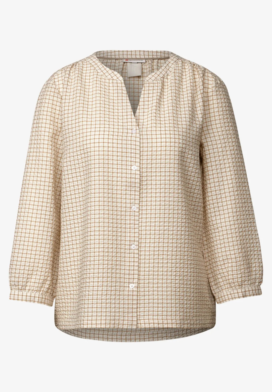 STREET ONE BLUSA A CUADROS MANGA 3/4