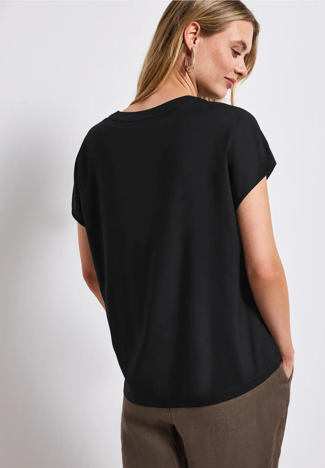 STREET ONE BLUSA MANGA CORTA CUELLO V