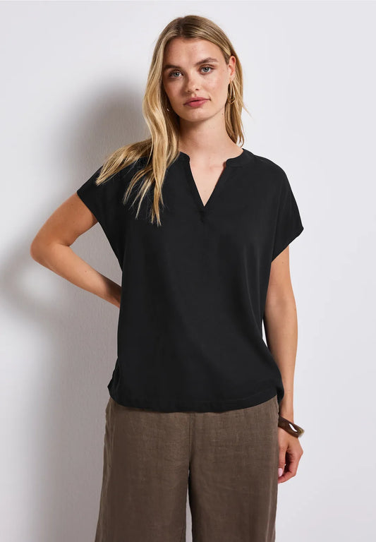 STREET ONE BLUSA MANGA CORTA CUELLO V