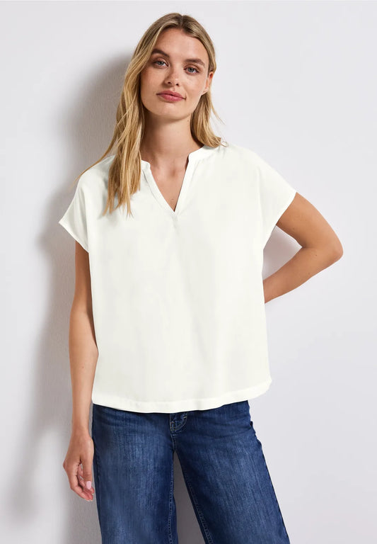 STREET ONE BLUSA MANGA CORTA CUELLO V