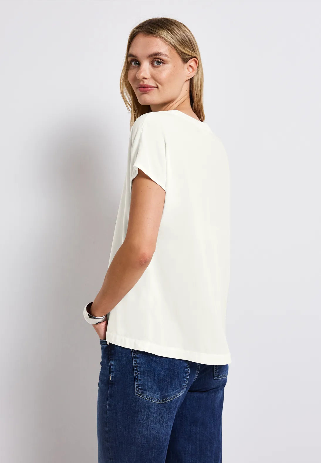 STREET ONE BLUSA MANGA CORTA CUELLO V